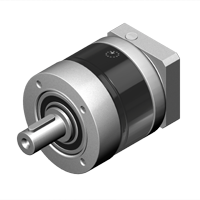 RIDUTTORI COASSIALI SERIE PGII: corpo in alluminio, ingranaggi, albero rifinito, flange frontale 4 fori, cuscinetti e connessioni metalliche