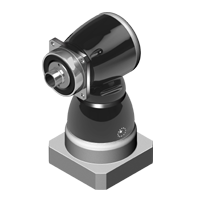 RIDUTTORI IPOIDALI KF-S4: corpo in alluminio anodizzato, flange frontale, albero di uscita, giunto di collegamento e cappuccio in acciaio